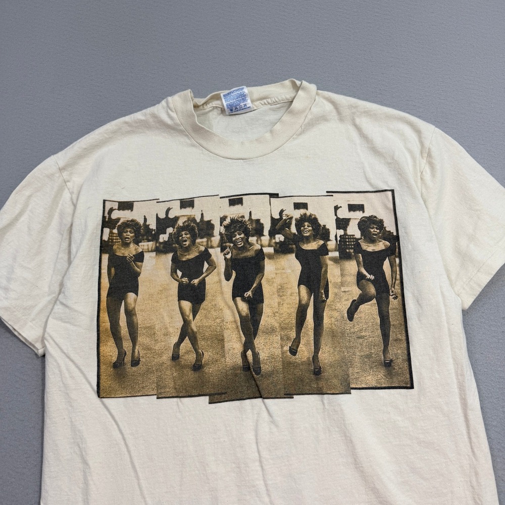 Vintage Tina Turner Wildest Dreams Tour 1997 Shirt Extra Large Cream 90s Music - Picture 2 of 11